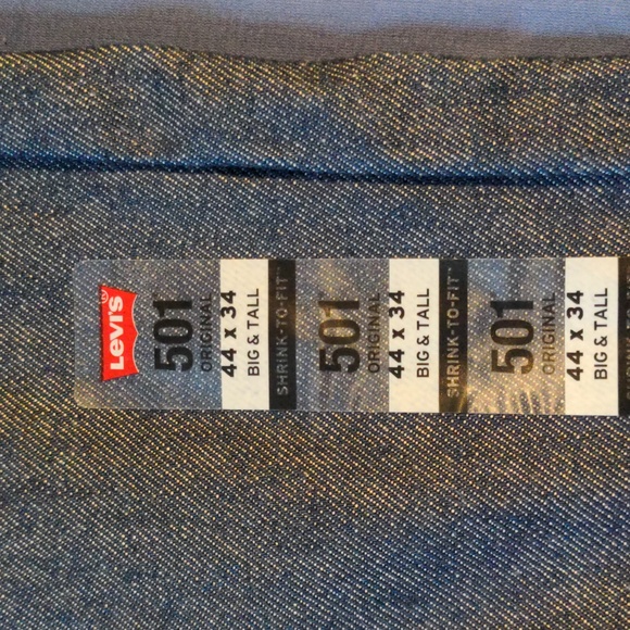Levi's 501 Original Jeans 44X34 (C:Dark Stonewash) (no stretch) - Picture 2 of 8